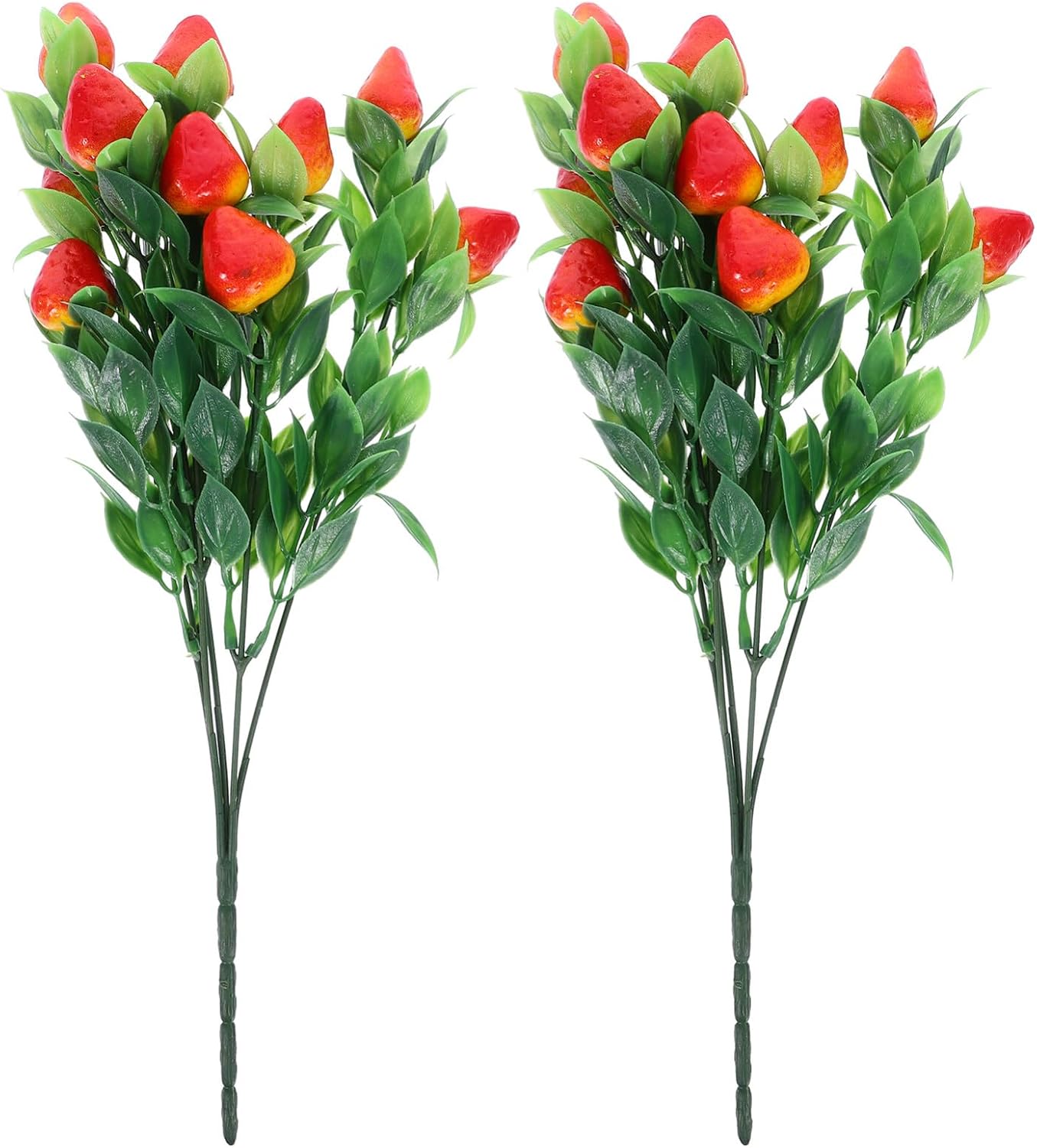 MAGICLULU 2pcs Artificial Strawberry Bouquets for Home Decor