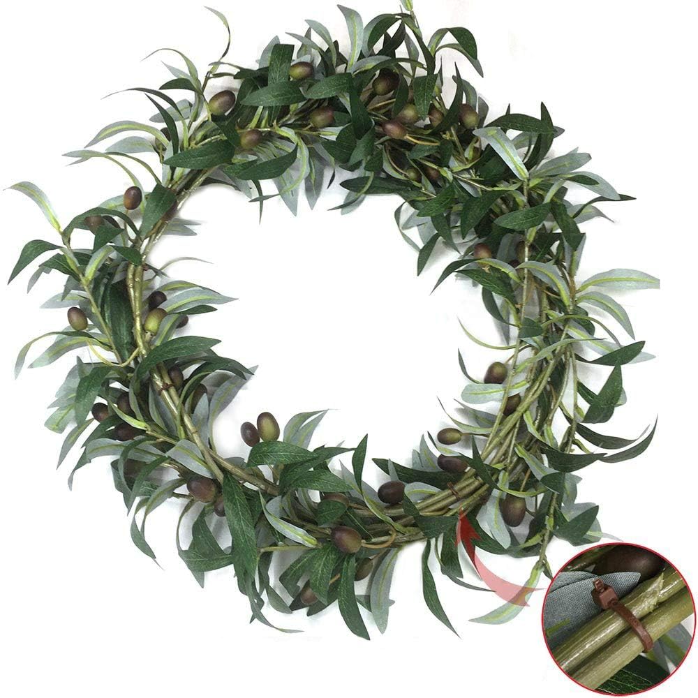 SHACOS 4 Pack Artificial Olive Branches 28 Inch