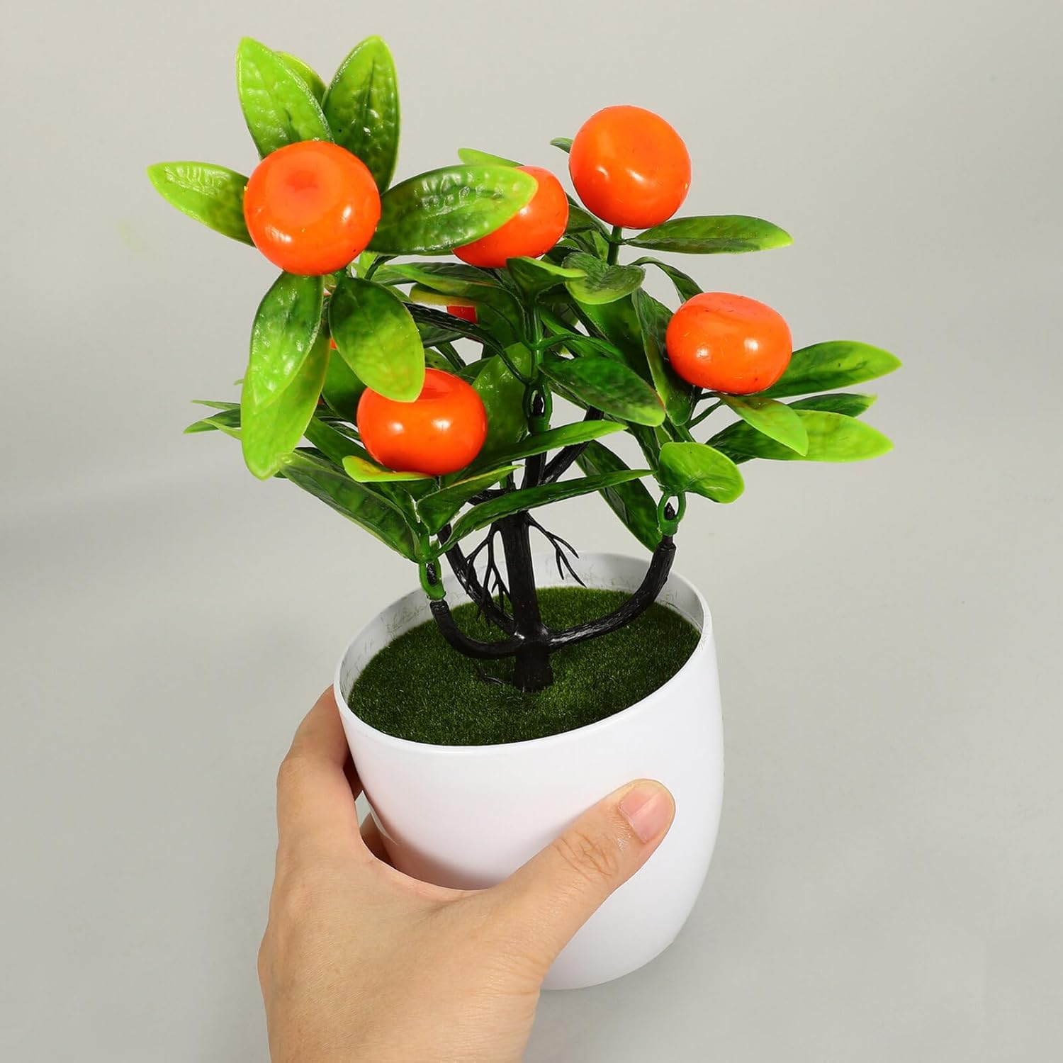Cabilock Simulation Potted Fruit Tree Artificial Bonsai Decoration