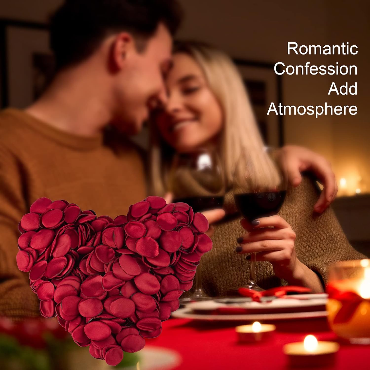 400 PCS Silk Red Rose Petals for Romantic Decor