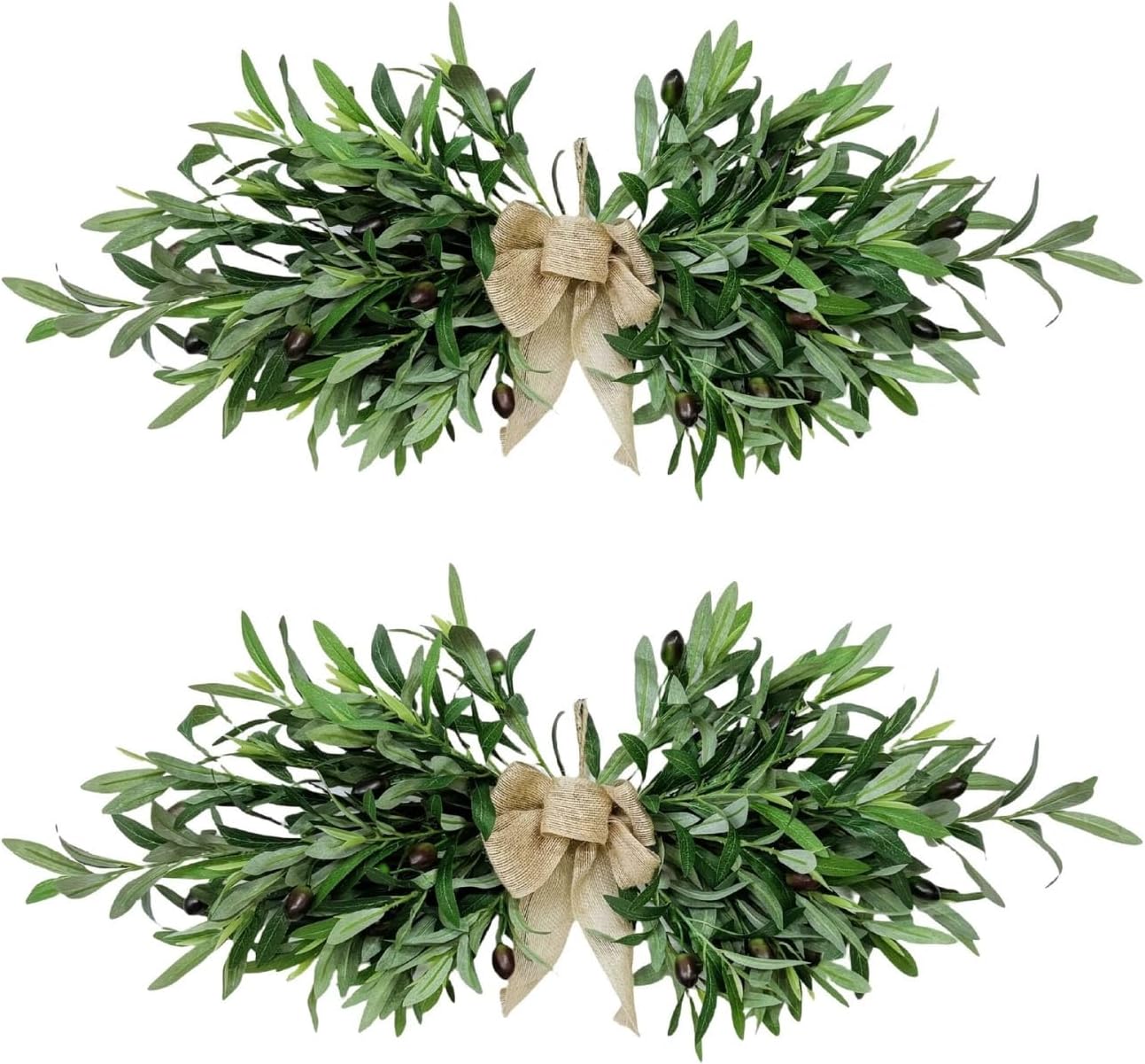 24 Inch Artificial Olive Flower Swag Set