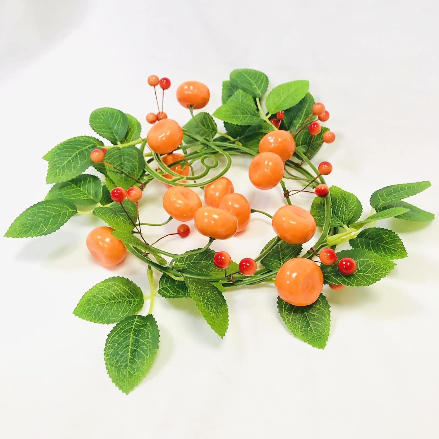Artificial Tangerine Vine Garland for Home Autumn Decor