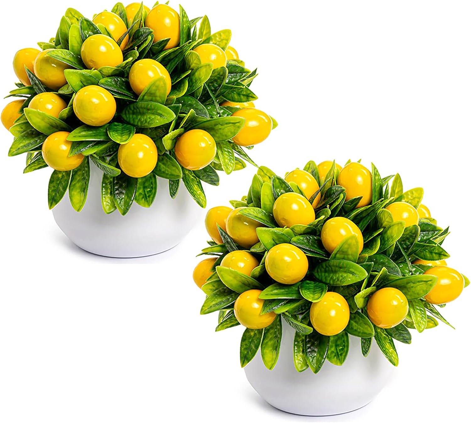 Belupai 2pcs Artificial Fruit Bonsai Trees