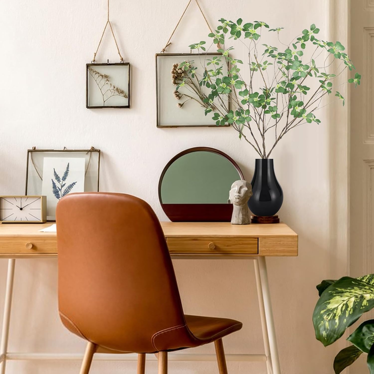 6Pcs 40 Inch Faux Eucalyptus Branches with Artificial Leaves and Seeds