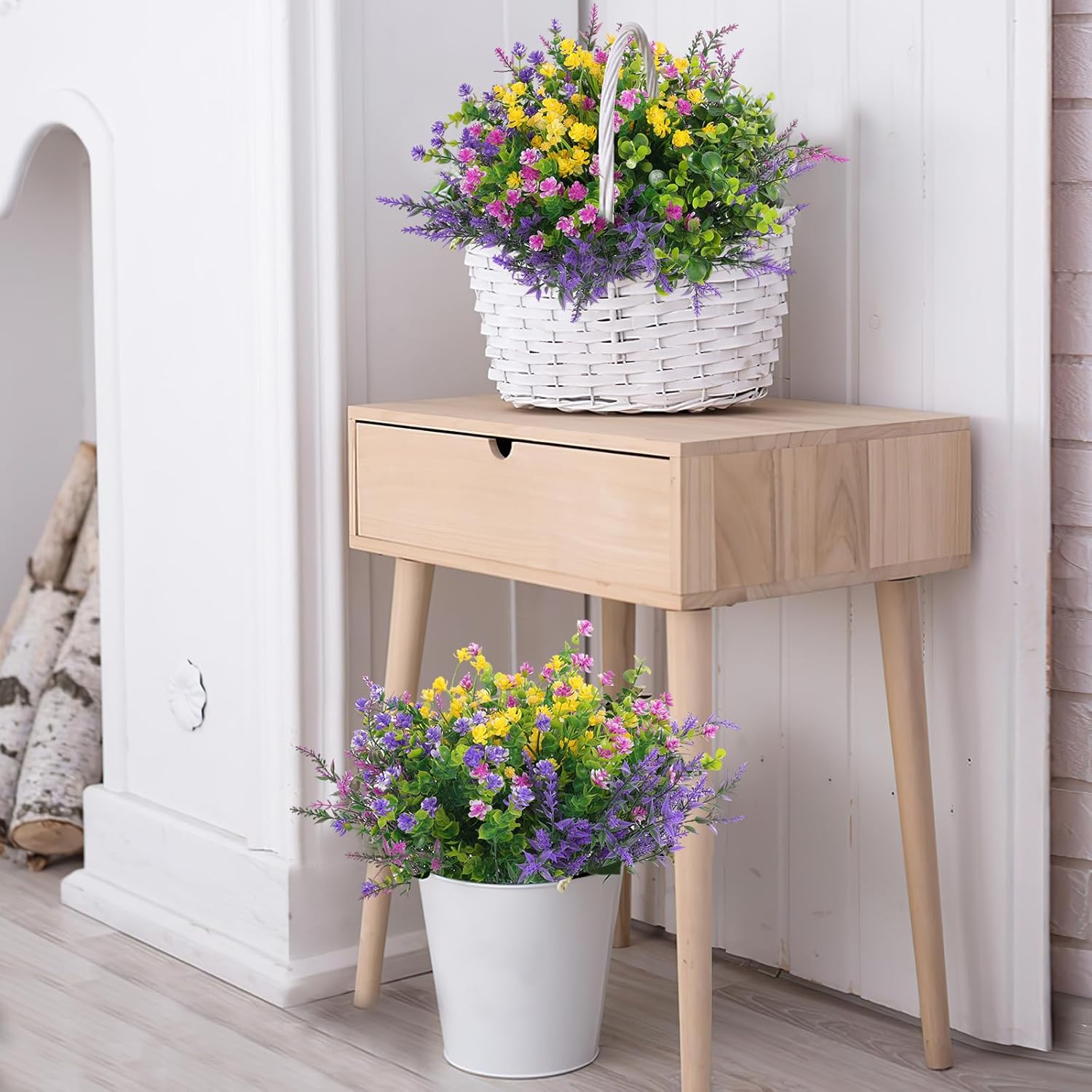 Hananona 12 Pcs Artificial Flowers for Outdoor Decor