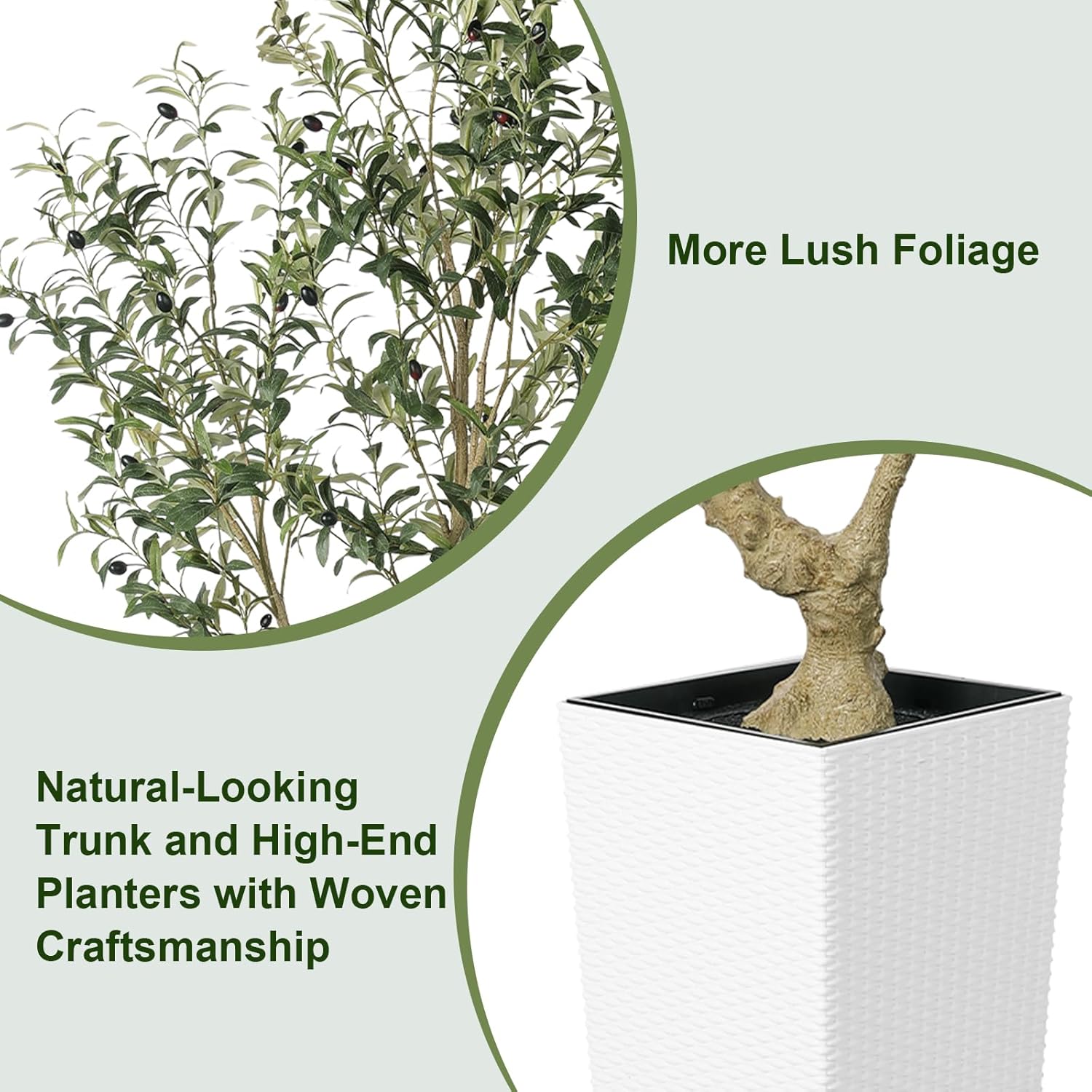 LYERSE Faux Olive Tree 6ft Artificial Indoor Decor
