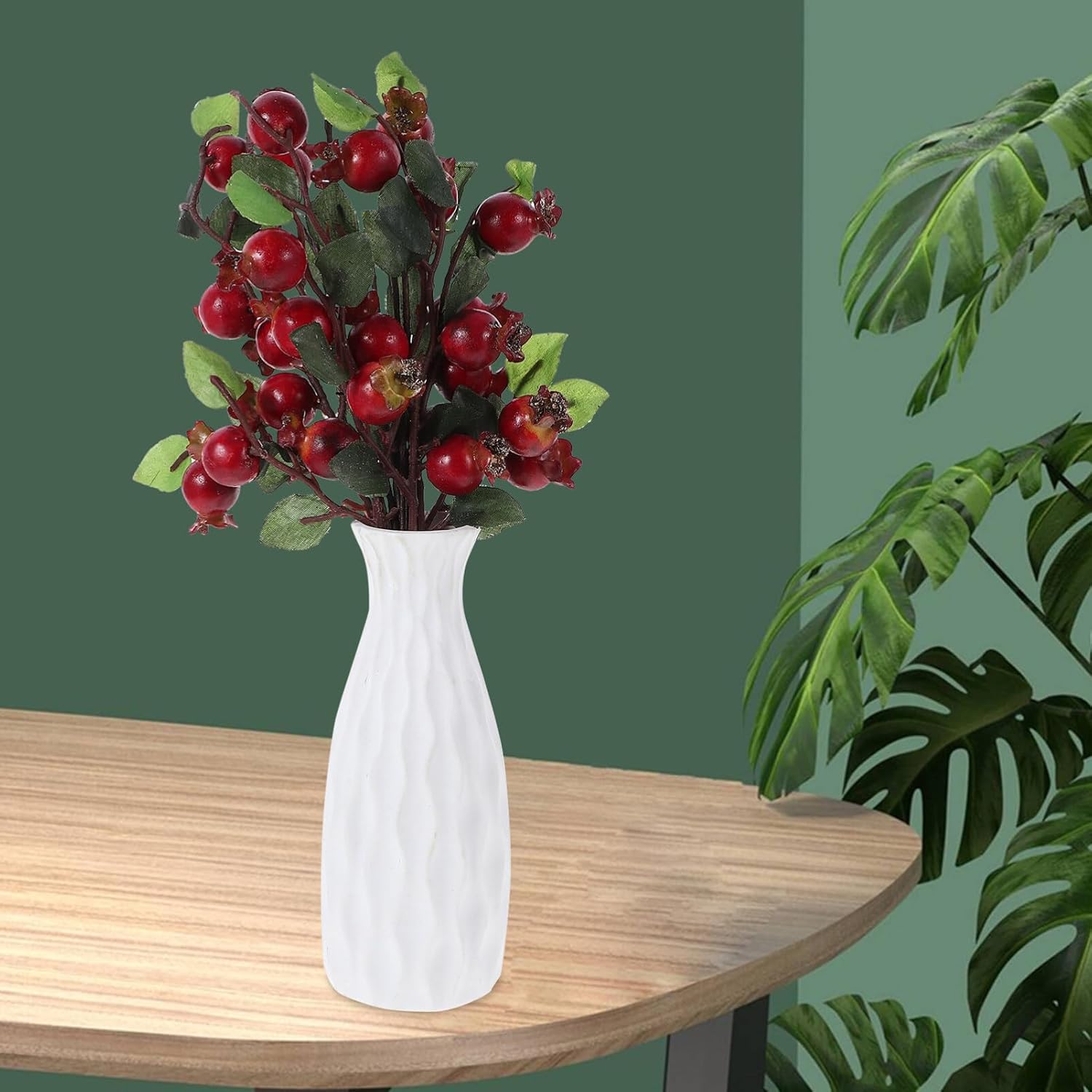 HEALLILY Group of 5 Artificial Pomegranate Berries Floral Decor