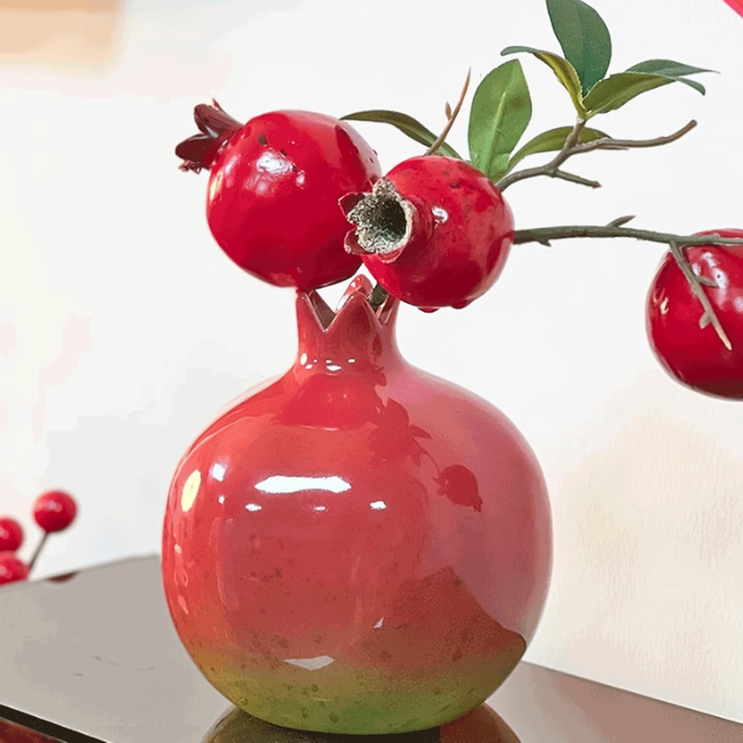 Realistic Foam Artificial Flowers with Ceramic Vase