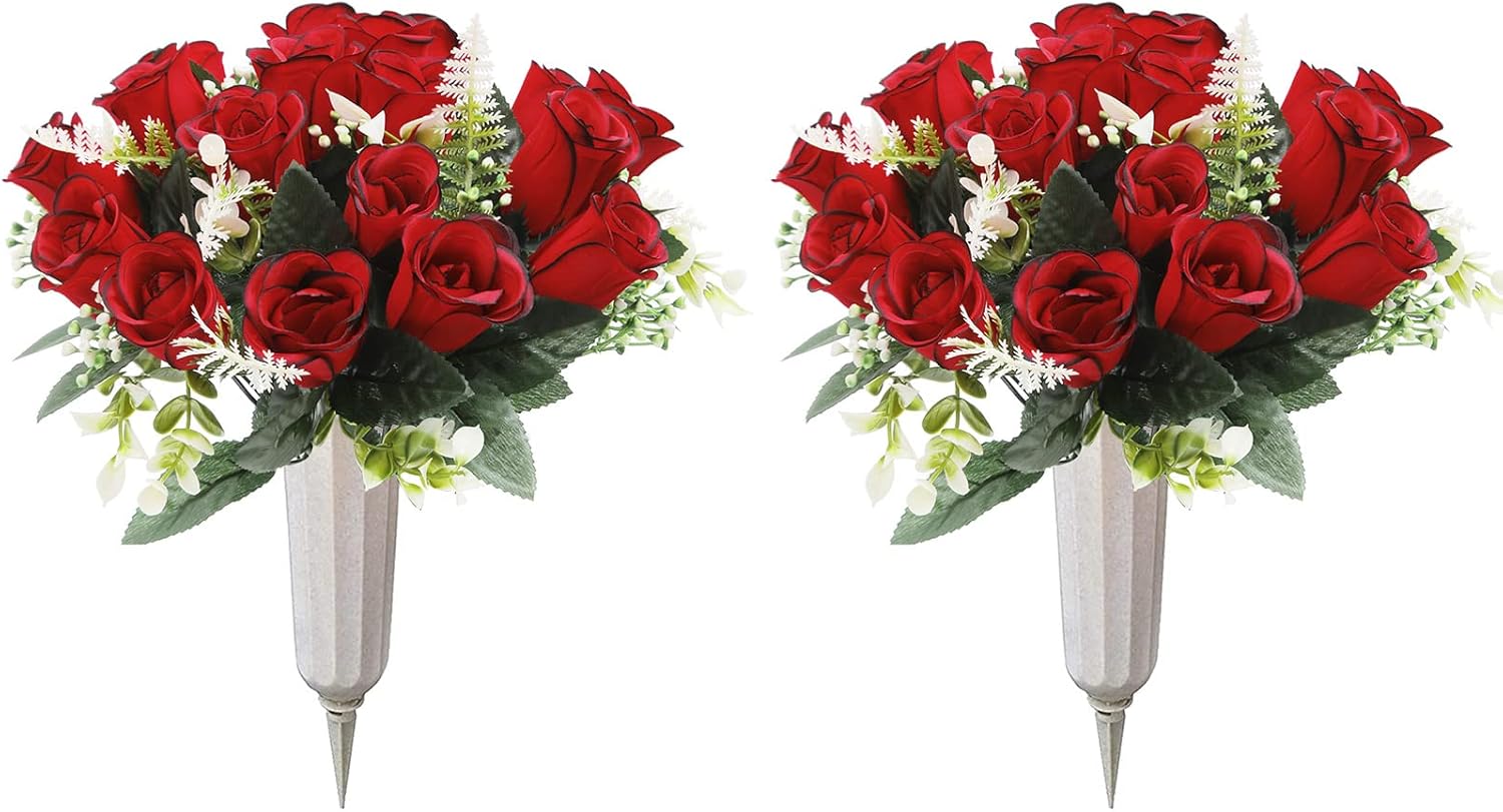 UArtlines Artificial Cemetery Flowers for Grave