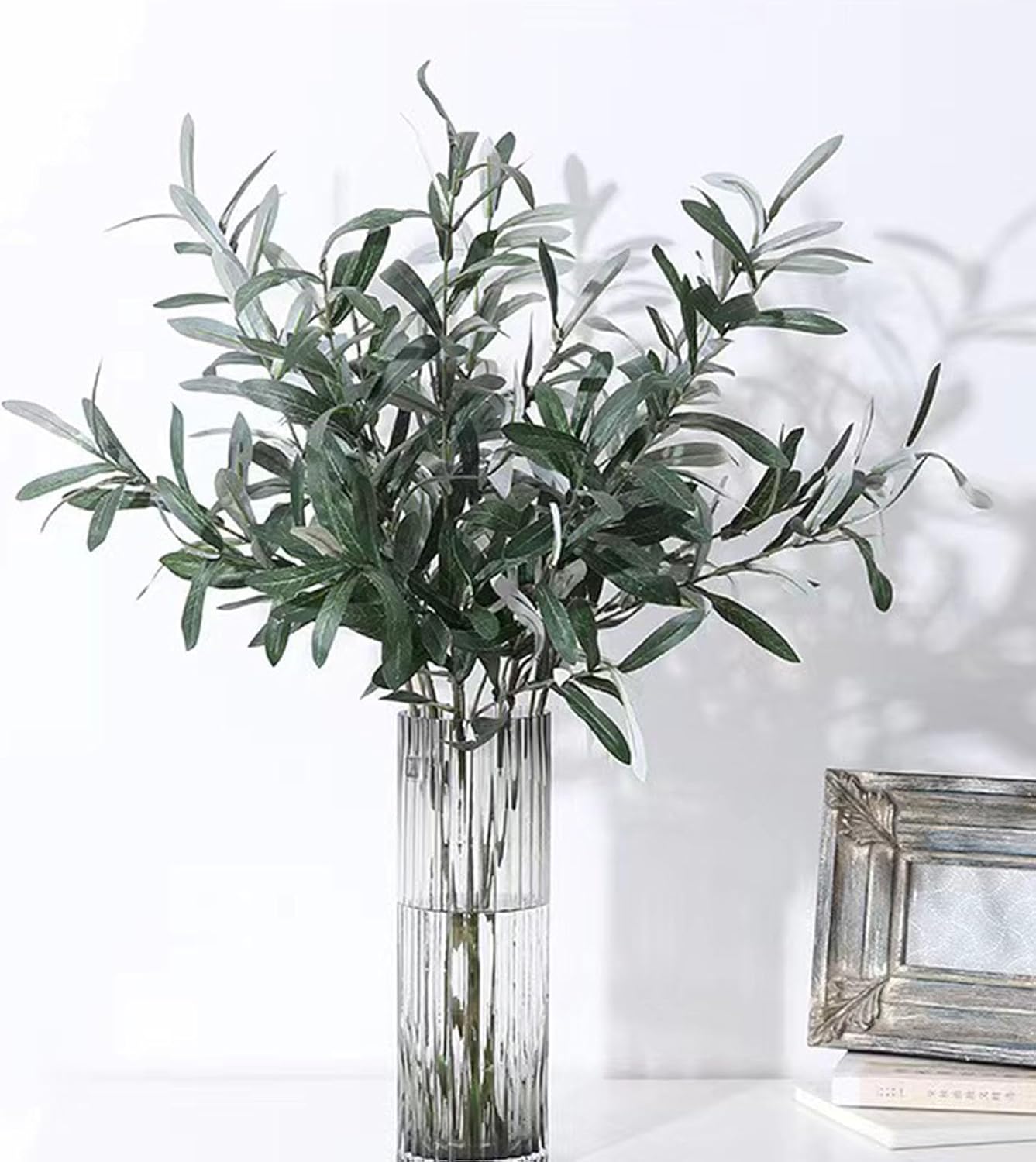 3 Pcs Faux Olive Branch Stems for Vases Decor