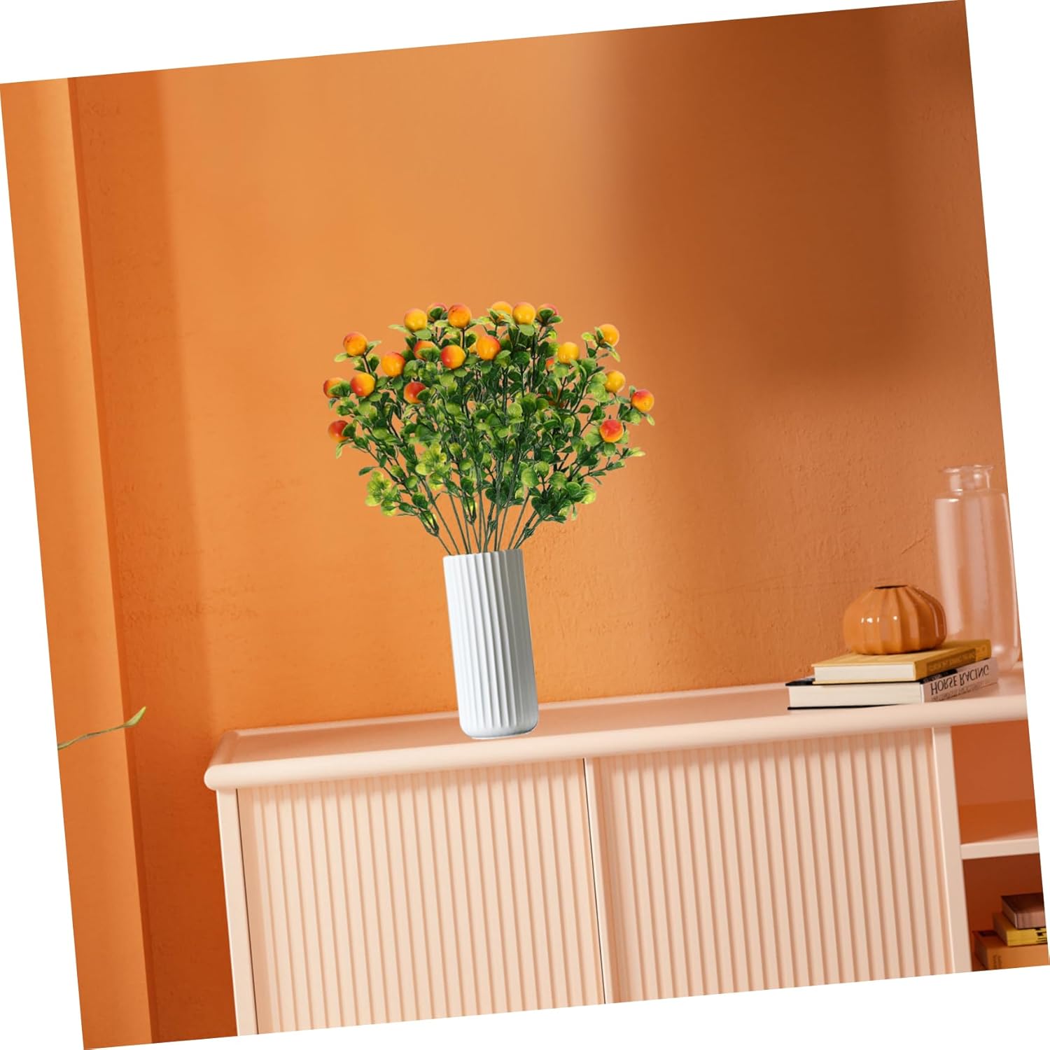 Cabilock 2pcs Vivid Artificial Fruit Branches for Home Decor