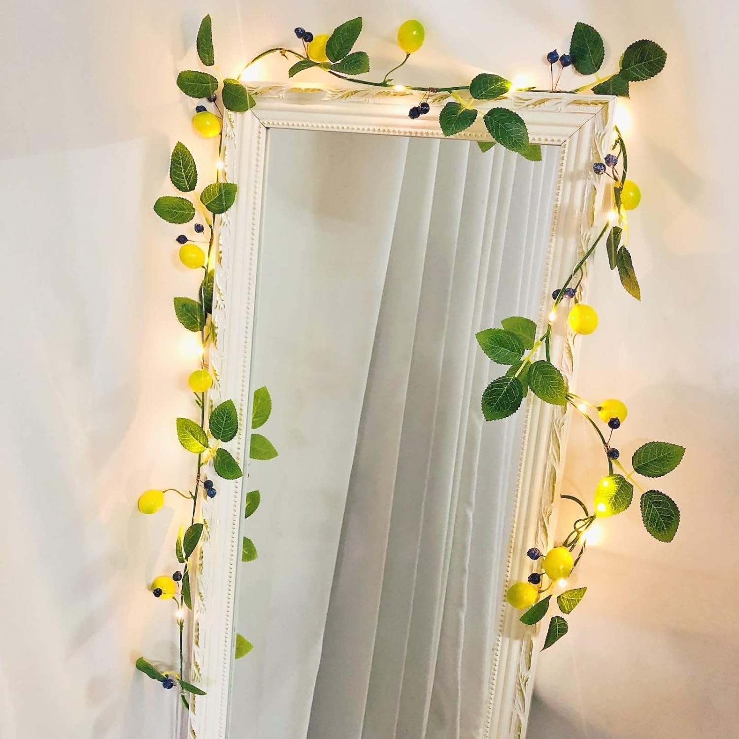 Lemon Blueberry Vine Garland with LED Lights 2 Pack