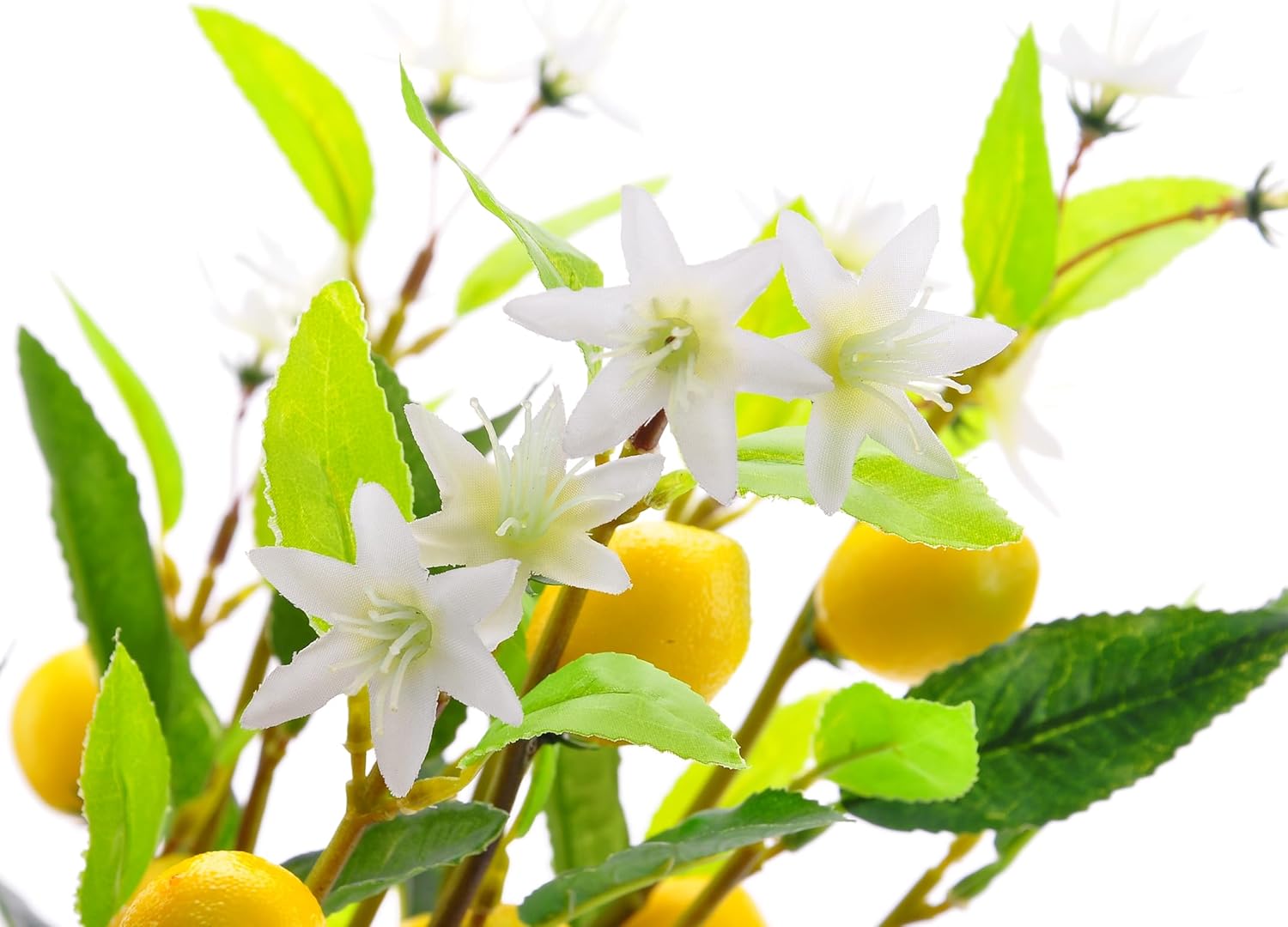 Lifelike Artificial Lemon Flowers 5pcs 24 Inch