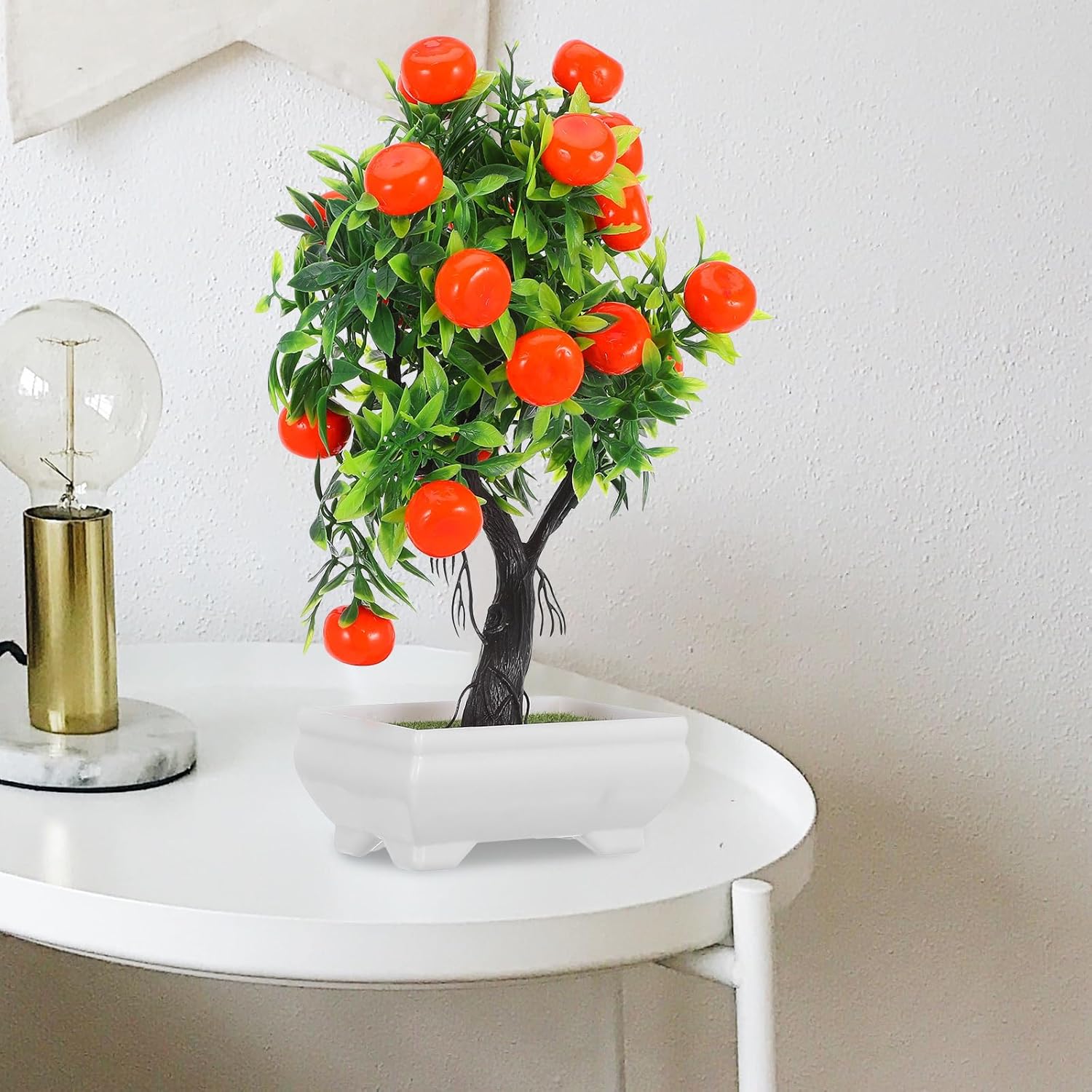 Enchanted Forest Artificial Orange Tree with Vase