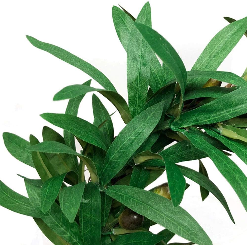 Artificial Olive Leaf Garland with Fake Fruits 2PCS