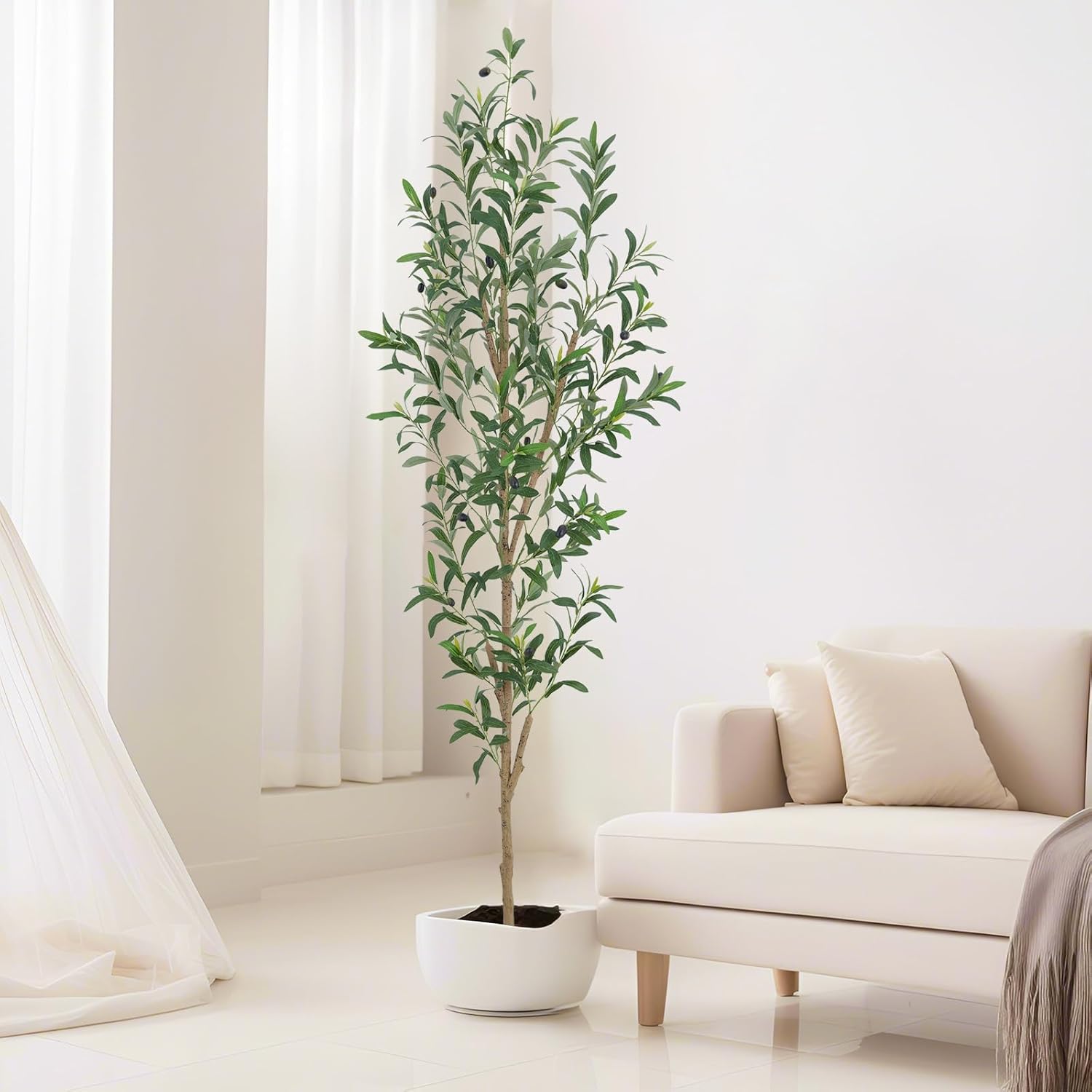 6FT Artificial Olive Tree for Home and Office Decor