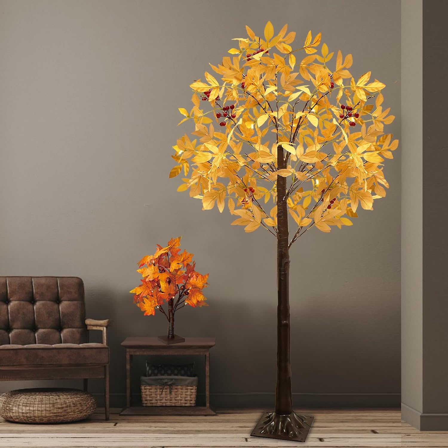 5FT Lighted Artificial Maple Tree with 105 LED Lights
