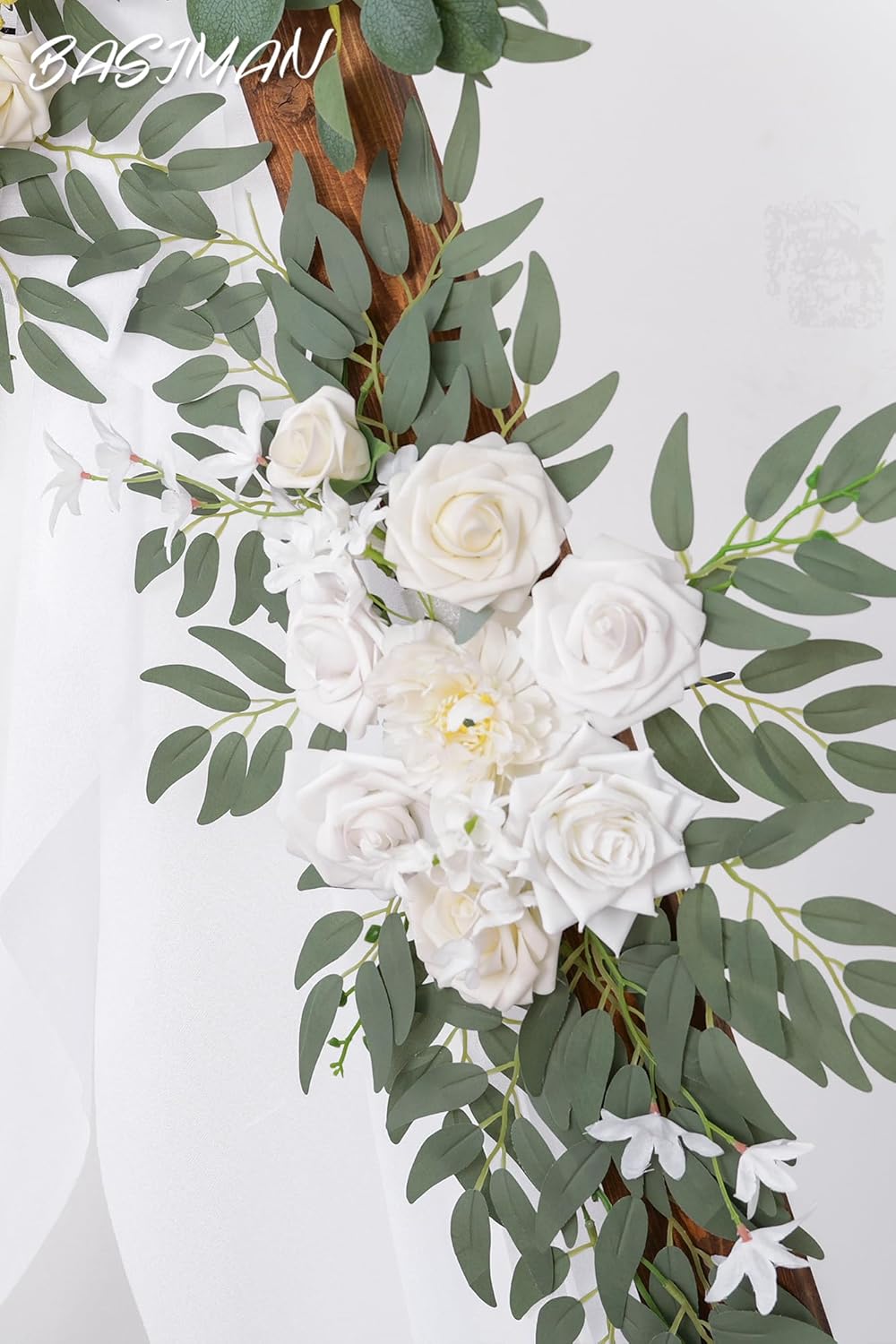 BASIMAN Artificial Wedding Arch Flowers Kit Pack of 3