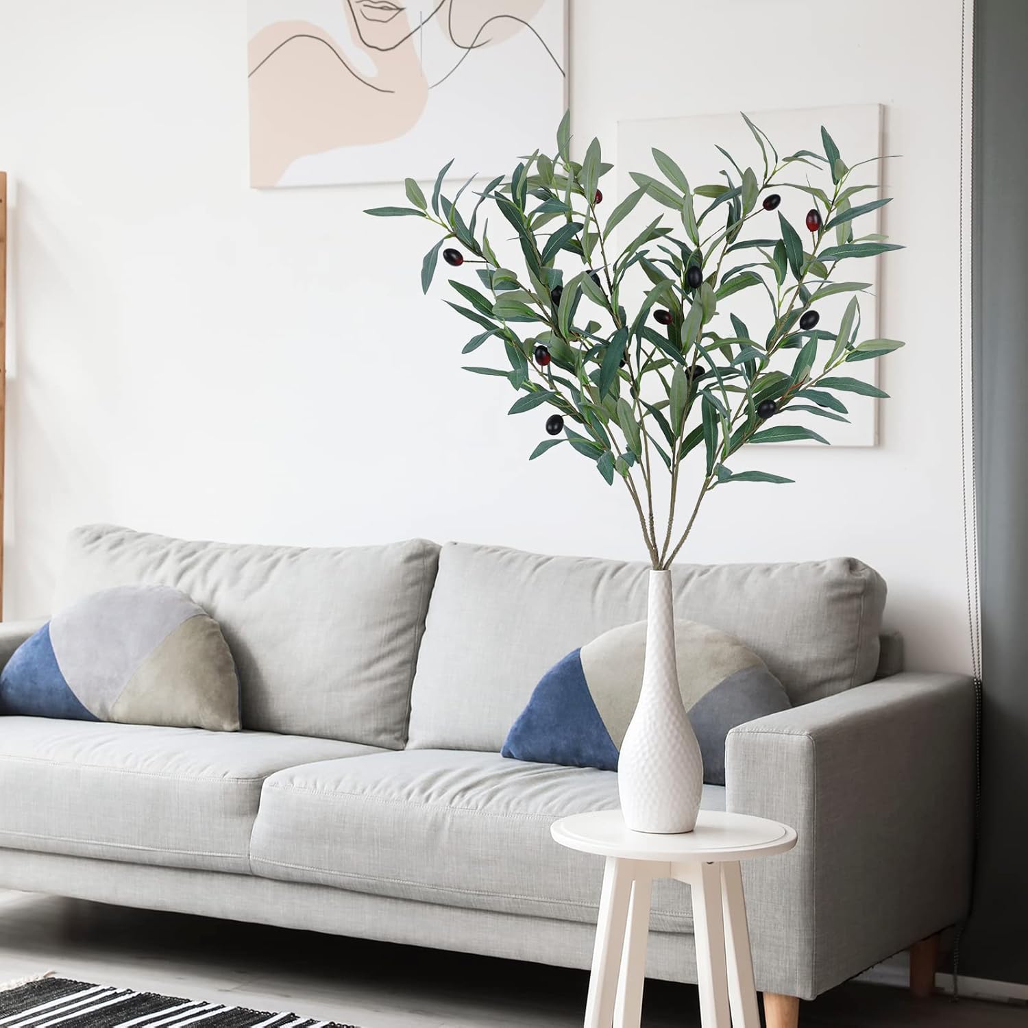 4PCS Artificial Olive Branches for Home Decor