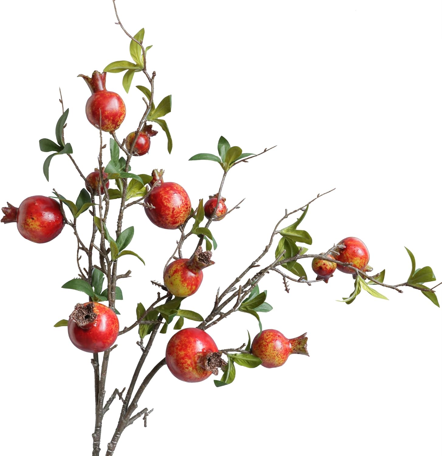 Forlaoers 2pcs Artificial Red Pomegranate Flowers
