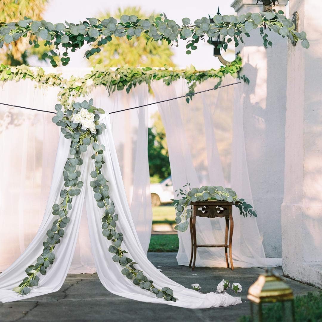 3Pack Artificial Eucalyptus Garland for Wedding and Home Decor