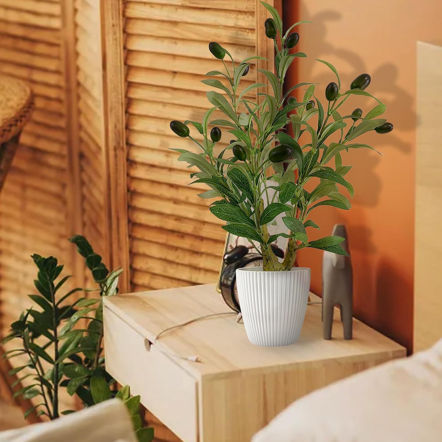 Realistic 18 Tall Artificial Olive Tree with Fruits
