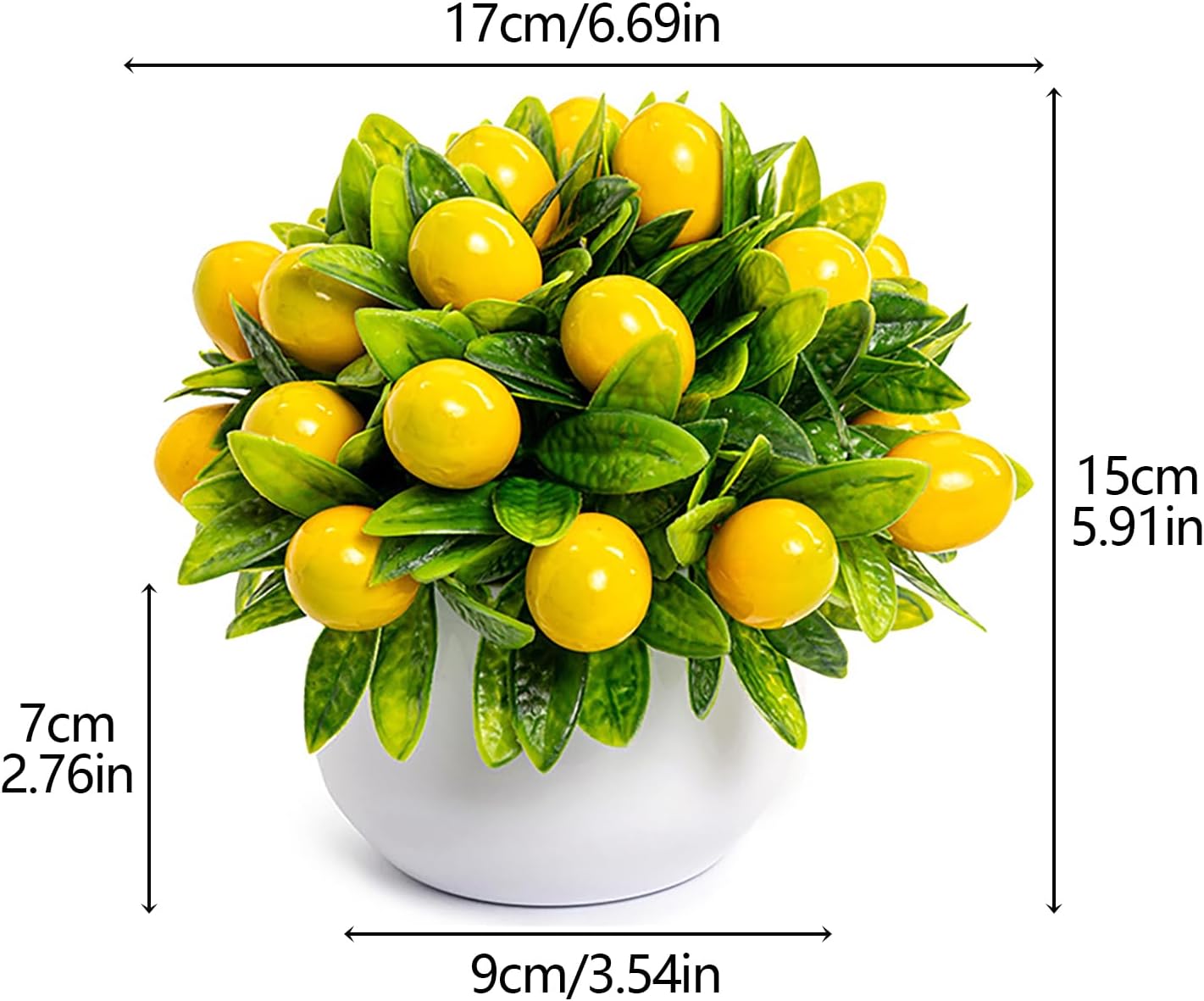 Belupai 2pcs Artificial Fruit Bonsai Trees