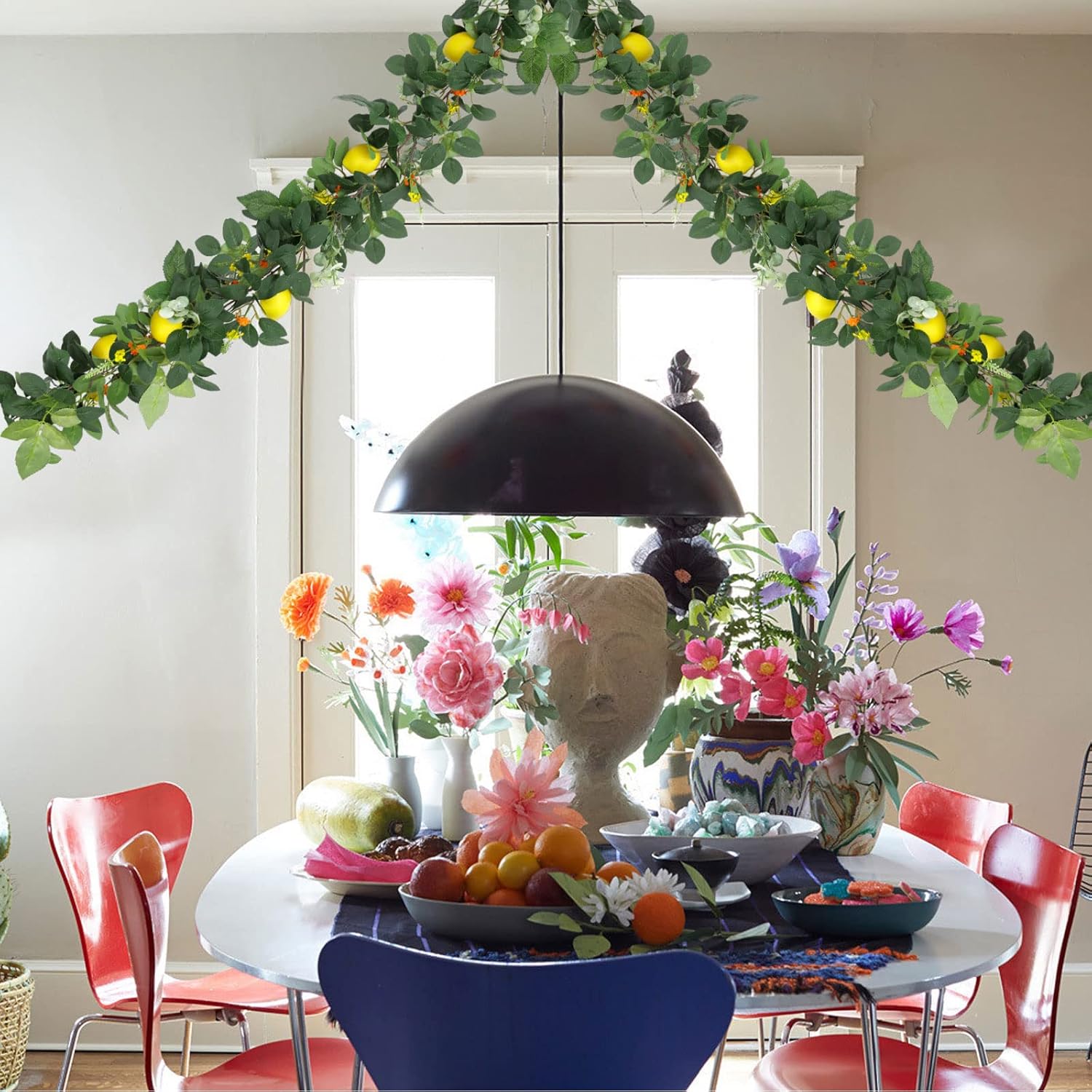 UArtlines 4Pcs Artificial Lemon Garland Decorations