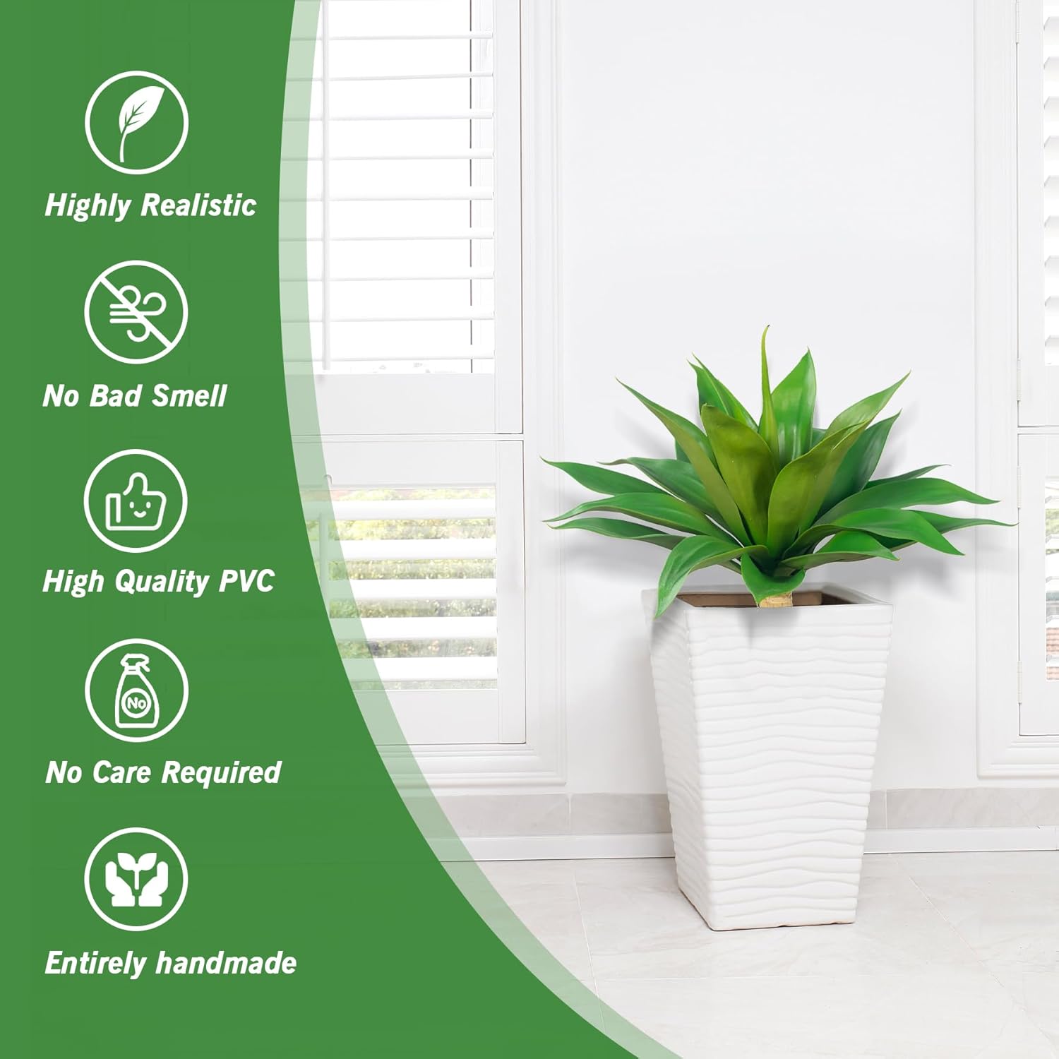 Artificial Agave Plants 2Pack 28 Inch UV Resistant