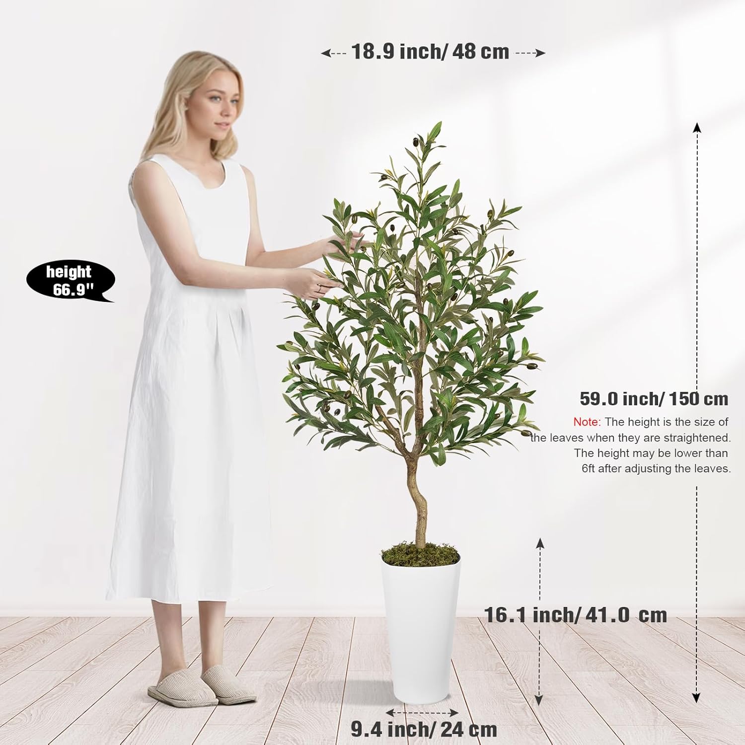 Vitalismo Artificial Olive Tree 5ft Tall Indoor Decor Tree