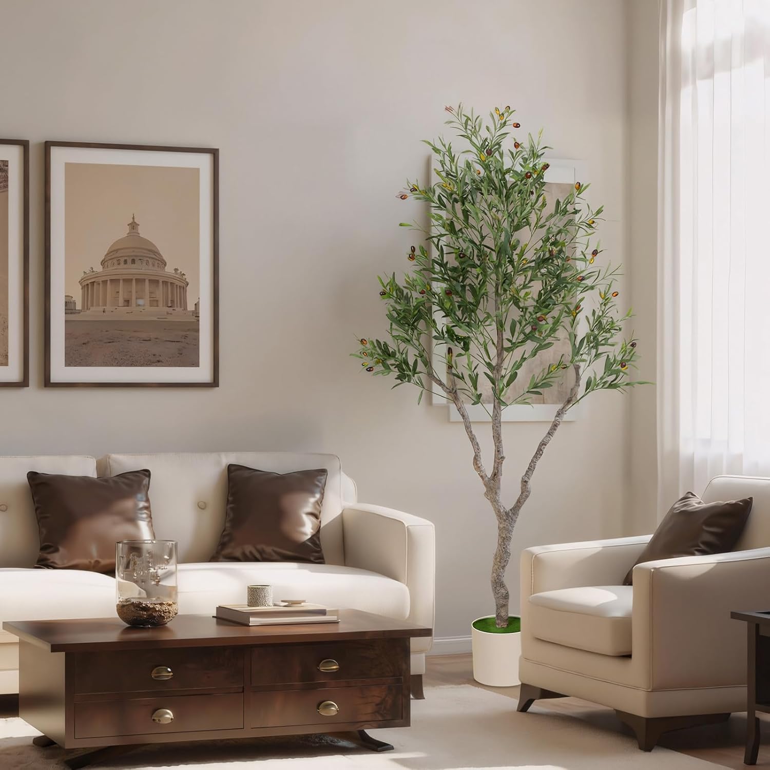 Olive Trees Artificial Plant Indoor 6FT Tall Faux Olive Tree