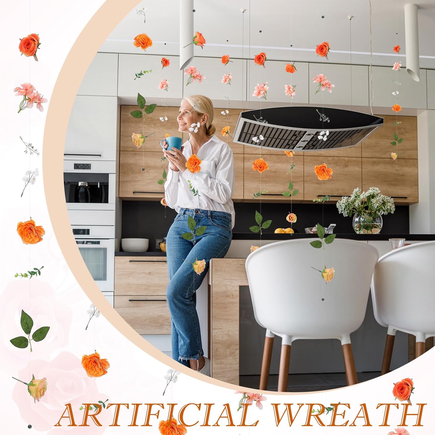 XunYee 6 Pcs 354 Ft Flower Garlands Wildflower Decor