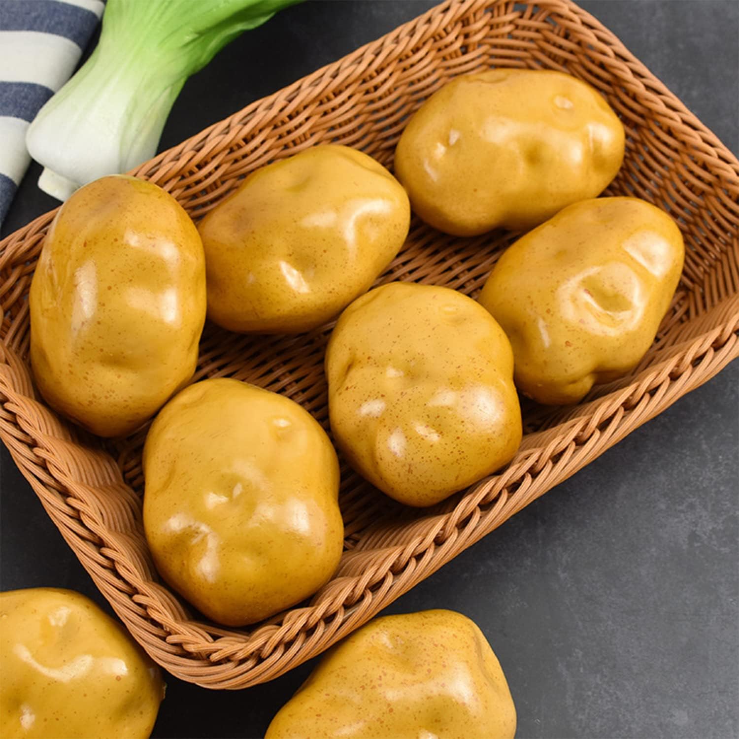 Lorigun Artificial Potatoes 5Pcs Realistic Foam Simulation