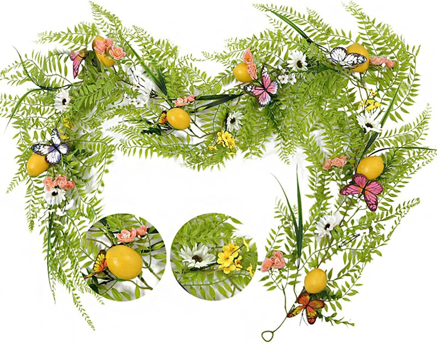 belupai Artificial Lemon Vine Garland 69in