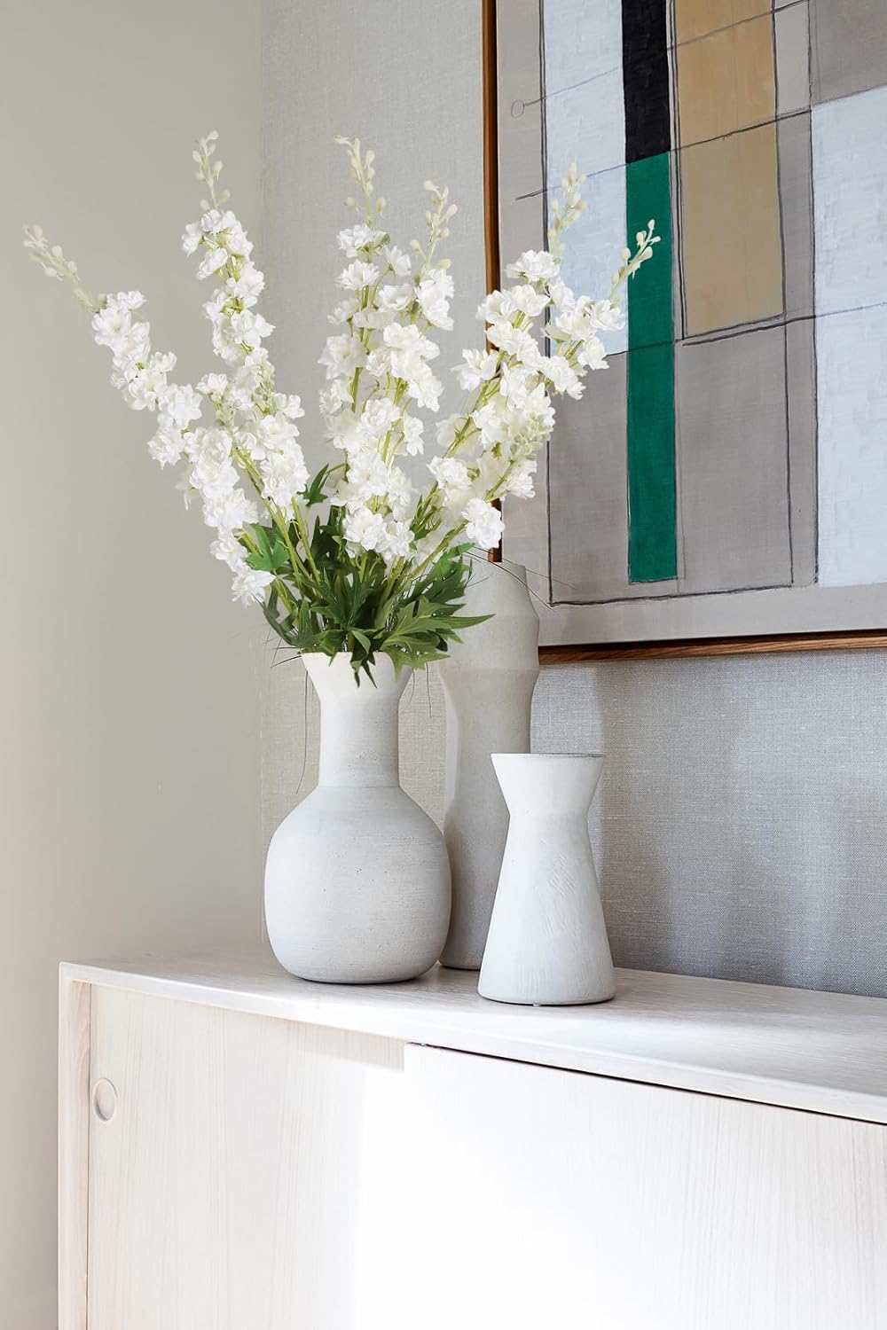 IPOPU Artificial Delphinium Flowers 9PCS for Wedding Home Decor