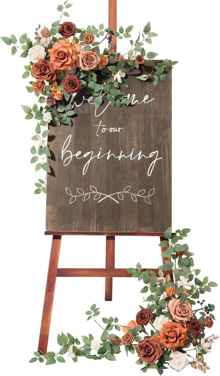 Lings Moment 2pcs Artificial Flower Garland for Wedding Decor