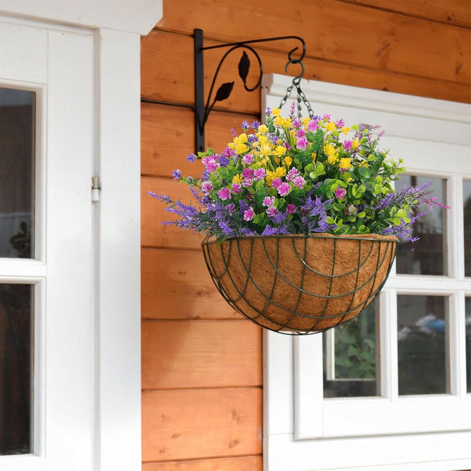 Hananona 12 Pcs Artificial Flowers for Outdoor Decor