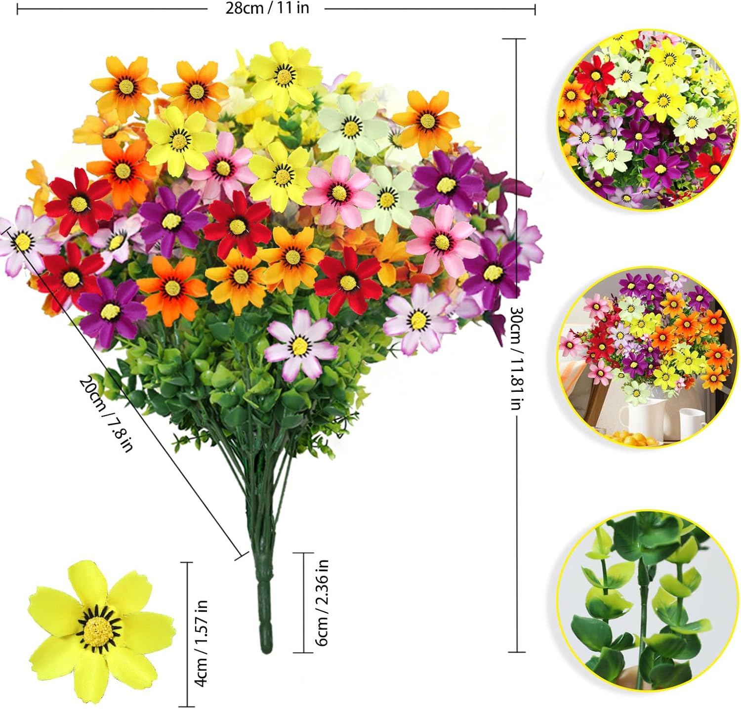 Durable UV Resistant Artificial Flowers for Outdoor Decor
