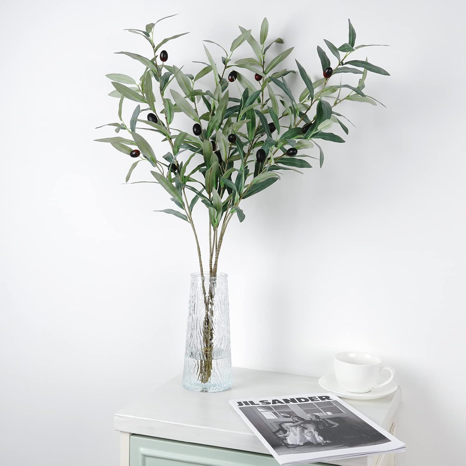 4PCS Artificial Olive Branches for Home Decor