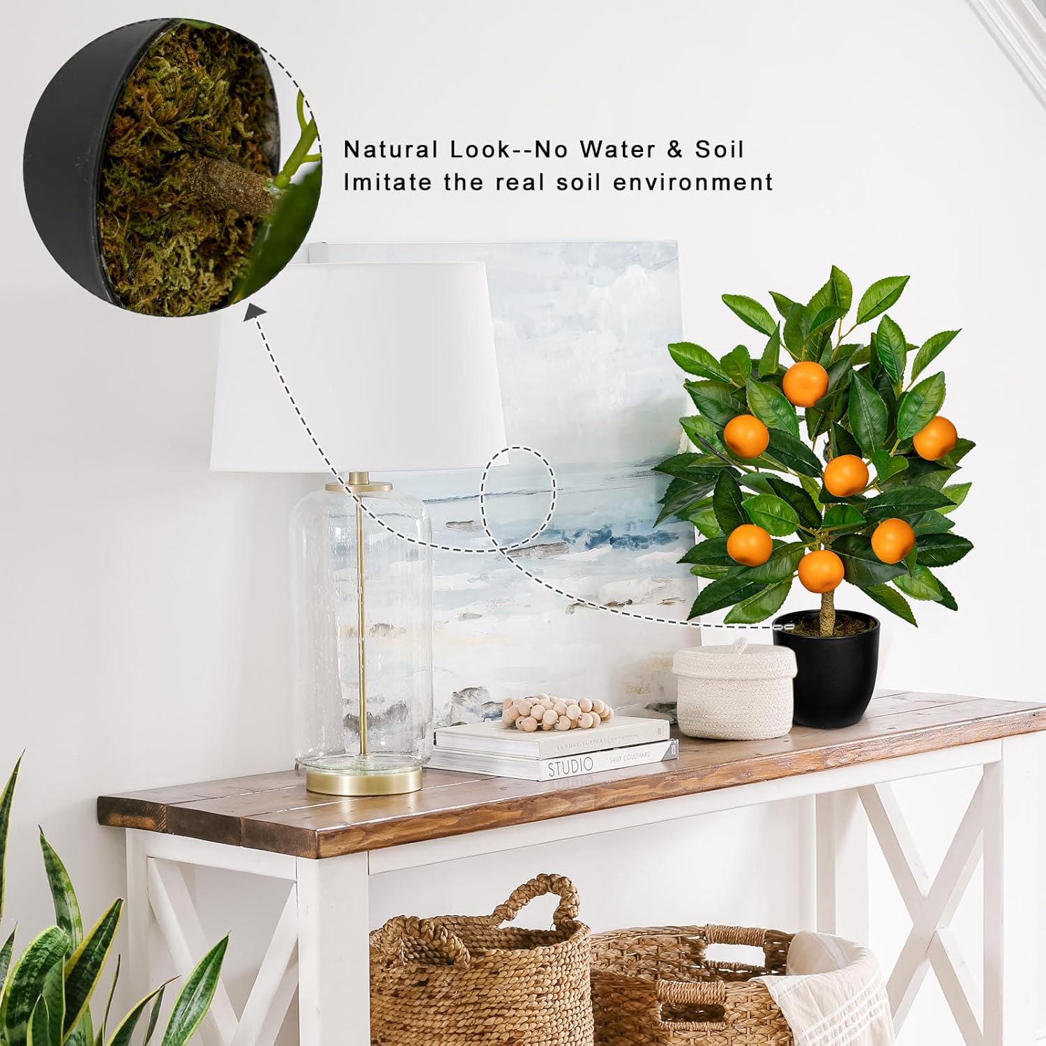 Faux Orange Tree Artificial Potted Plant 157 Inch