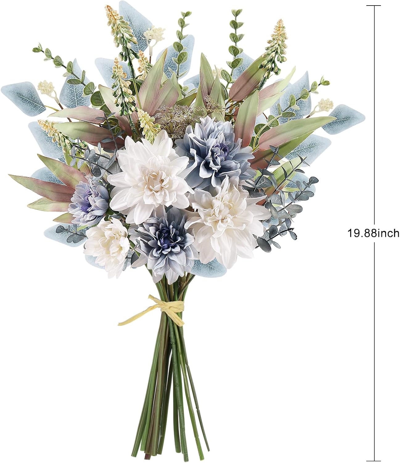 Blue White Artificial Flowers Bouquet for Home Wedding Decor