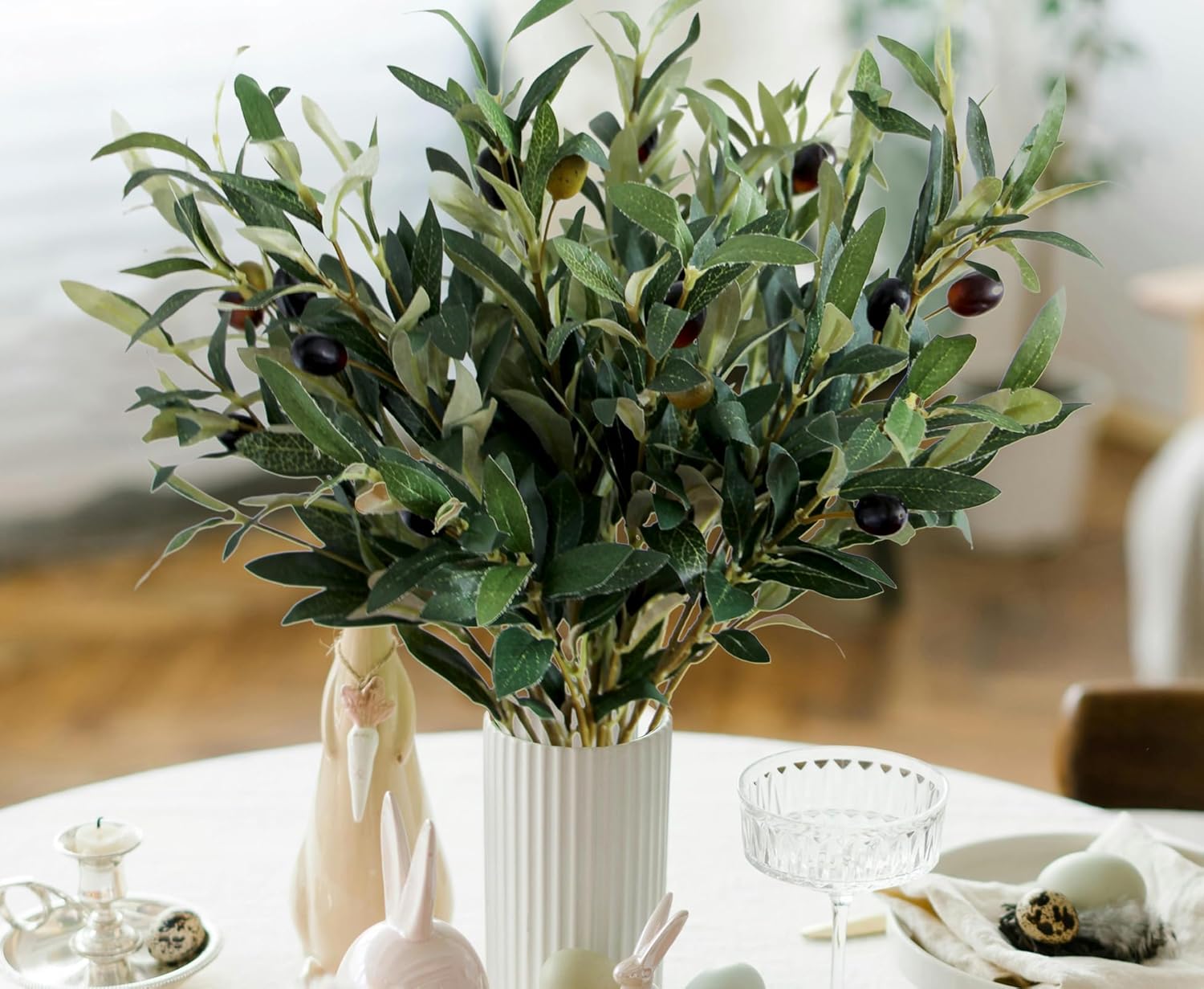 5PCS Artificial Olive Branches for Vases and Decor