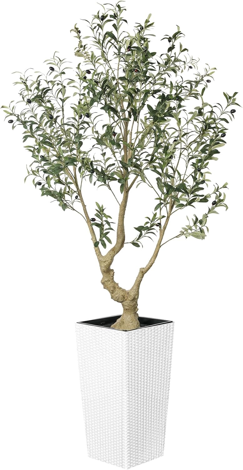 LYERSE Faux Olive Tree 6ft Artificial Indoor Decor