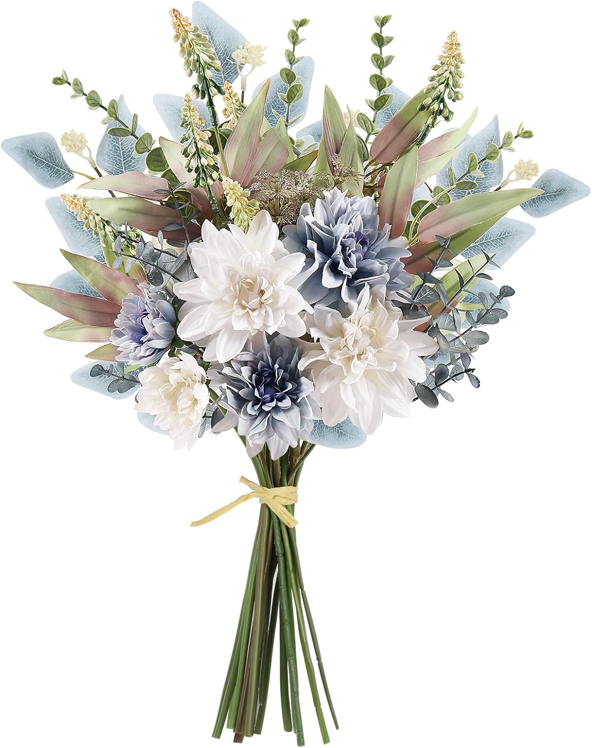 Blue White Artificial Flowers Bouquet for Home Wedding Decor