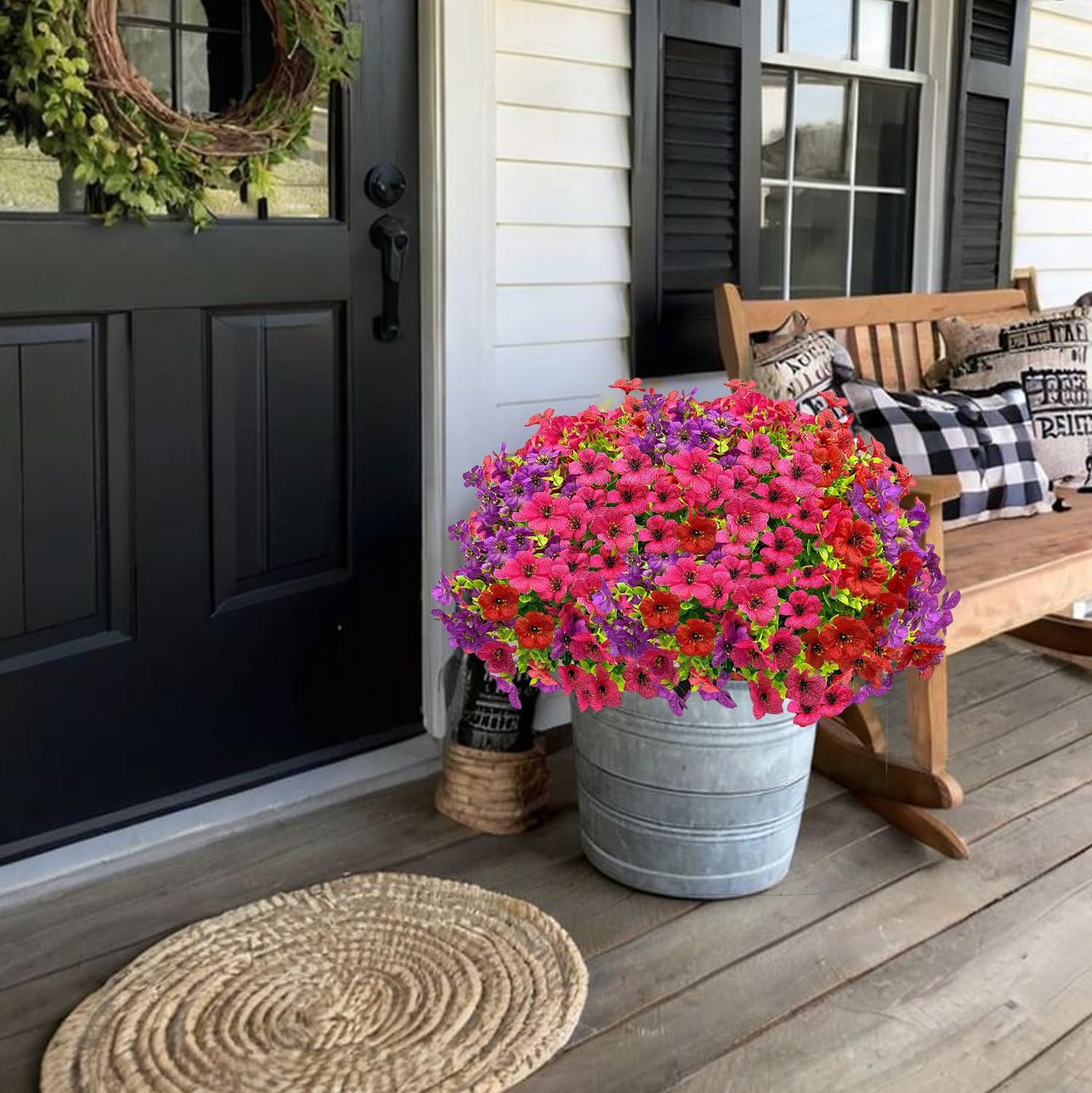 Artificial Fall Flowers for Outdoor Decor 10pcs