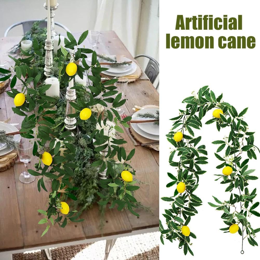6 Ft Artificial Lemon Garland for Home Decor