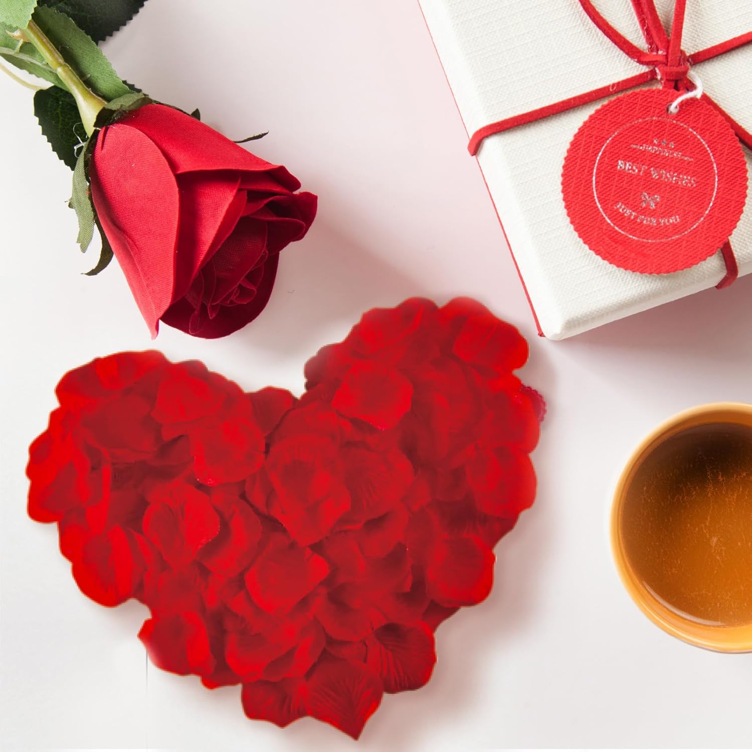 Realistic Artificial Rose Petals for Bedroom Decor
