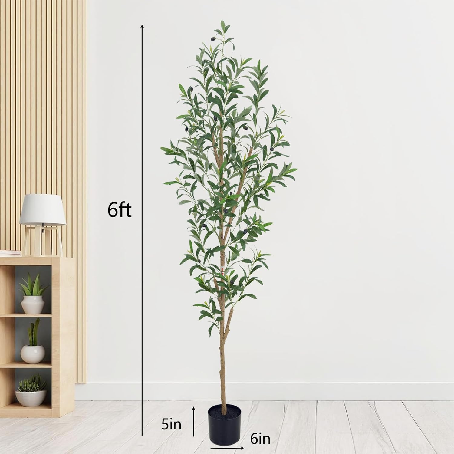 6FT Artificial Olive Tree for Home and Office Decor