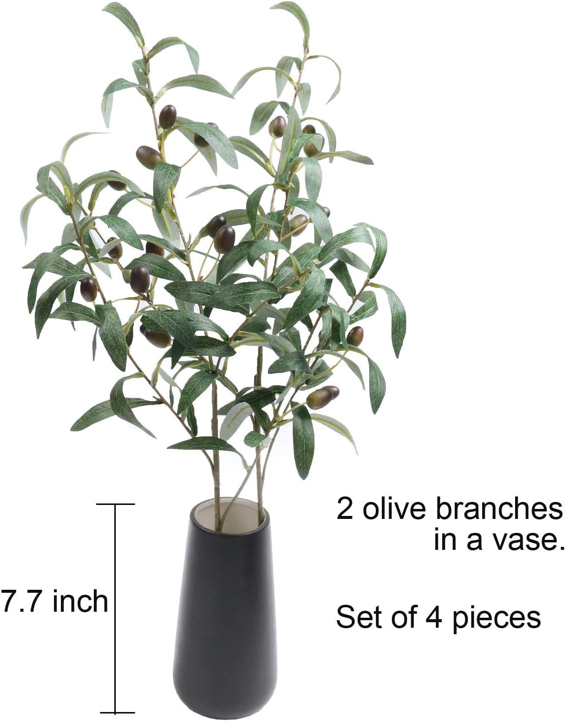 SHACOS 4 Pack Artificial Olive Branches 28 Inch