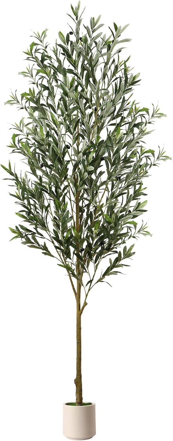 7FT Artificial Olive Tree with Realistic Fruits and Trunk